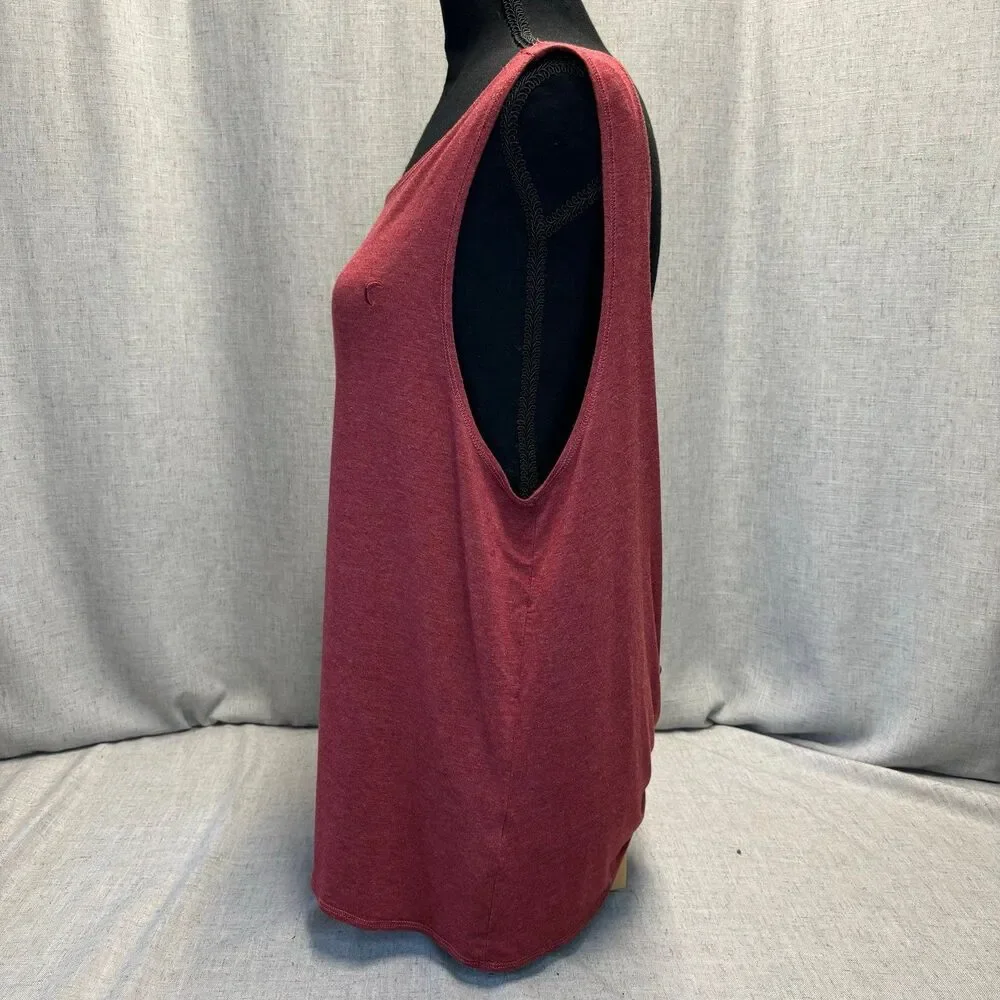 Zyia Active‎ Tank Top Red Viscose Twisted Back Women’s Sixe 2XL Athleisure